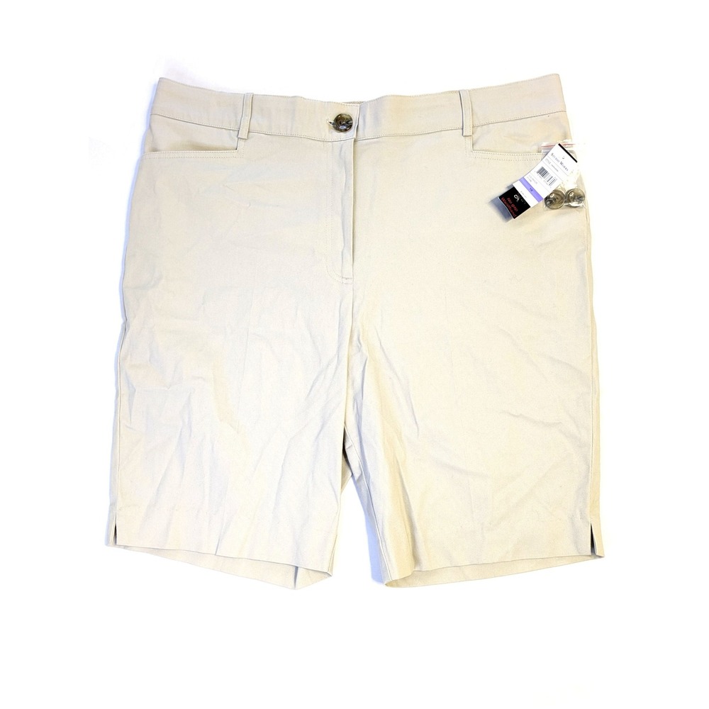 Studio Works Slimming Sensations Stone Beige Shorts Womens 18 NWT SWSSH32SM